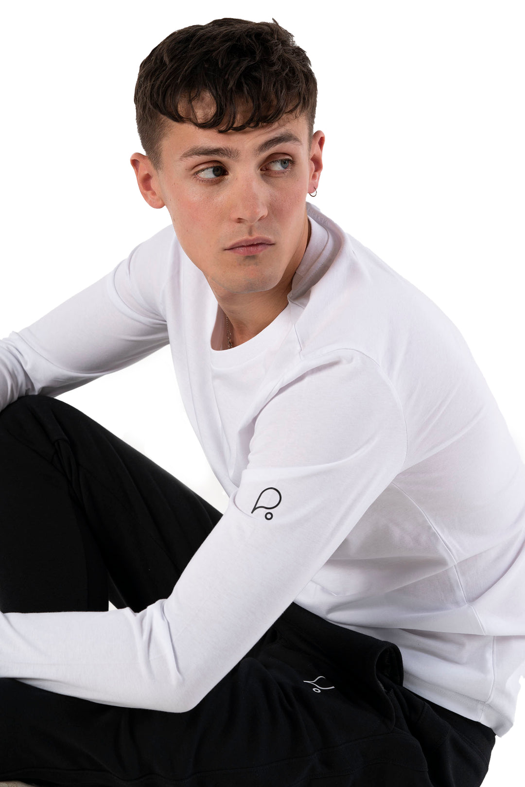 Signature White Long Sleeve T-shirt-Men T-shirts-PIRKANI