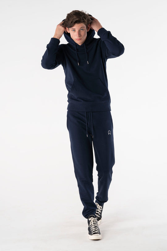 French Navy Hoodie-Hoodies-PIRKANI