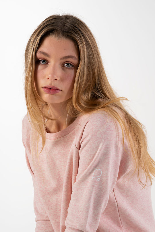 Cotton Cream Pink Sweatshirt-Sweatshirts-PIRKANI