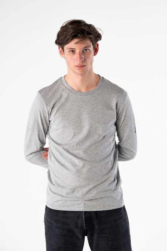 Heather Grey Long Sleeve T-shirt-T-shirts-PIRKANI