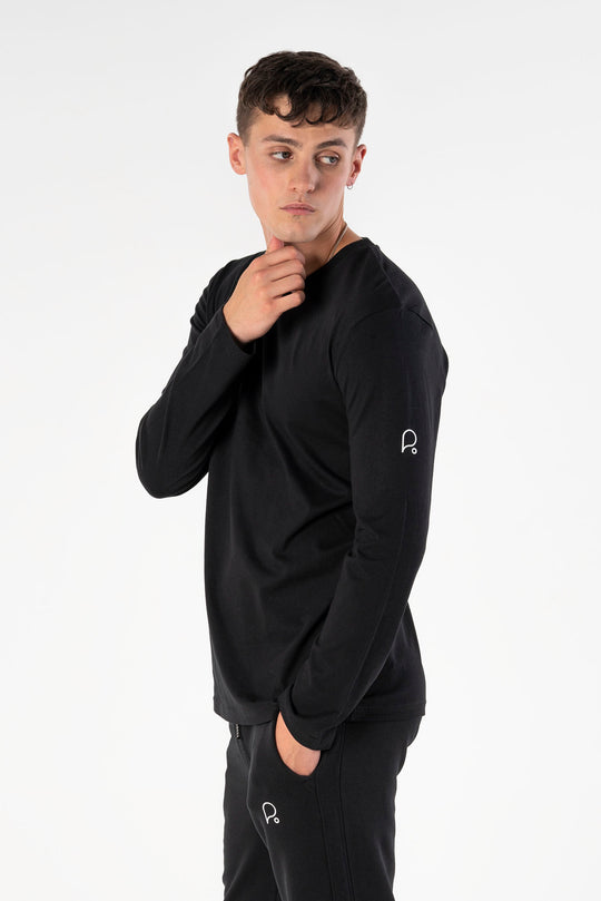 Signature Black Long Sleeve T-shirt-T-shirts-PIRKANI