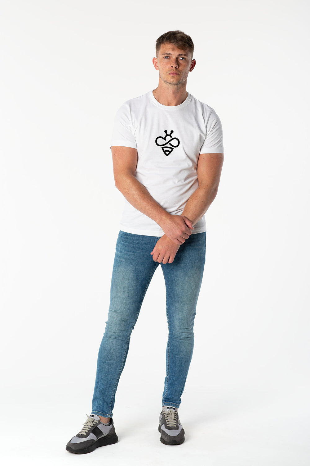 Sustainable Bee Tee - Signature White-T-shirts-PIRKANI