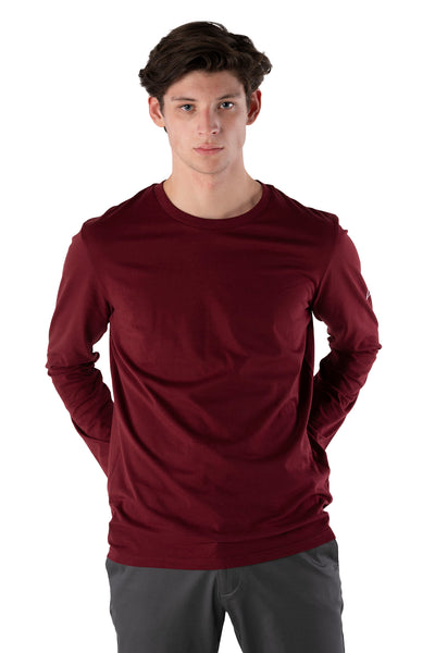 Burgundy Long Sleeve T-shirt-T-shirts-PIRKANI