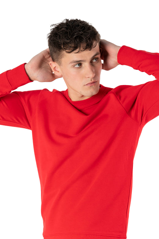 Signature Red Sweatshirt-Men Sweatshirts-PIRKANI