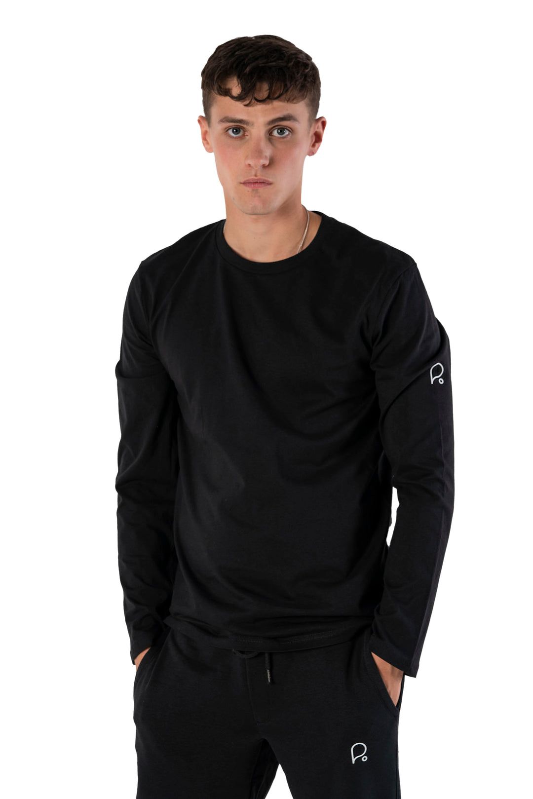 Signature Black Long Sleeve T-shirt-Men T-shirts-PIRKANI