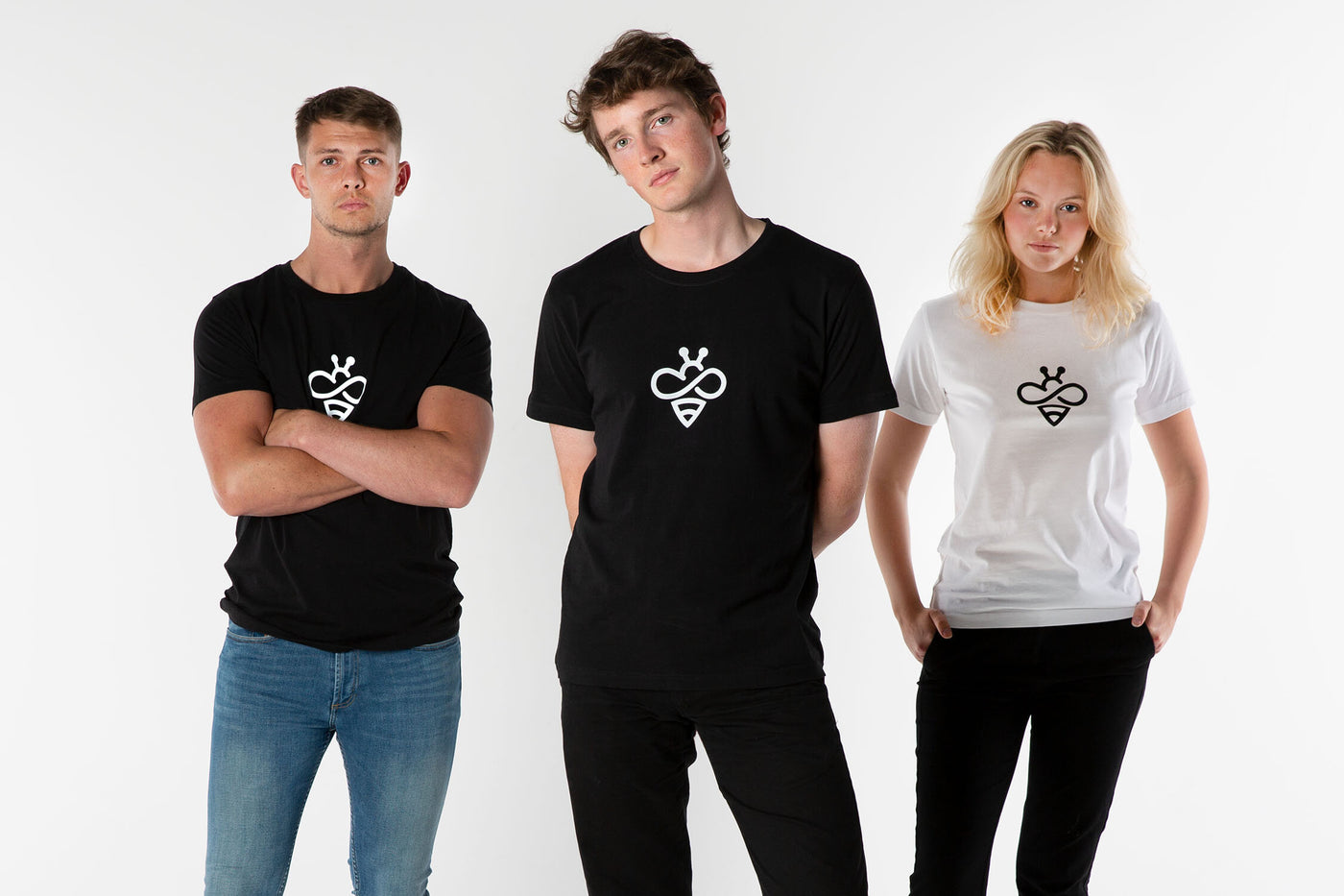 Sustainable Bee Tee - Signature Black-T-shirts-PIRKANI