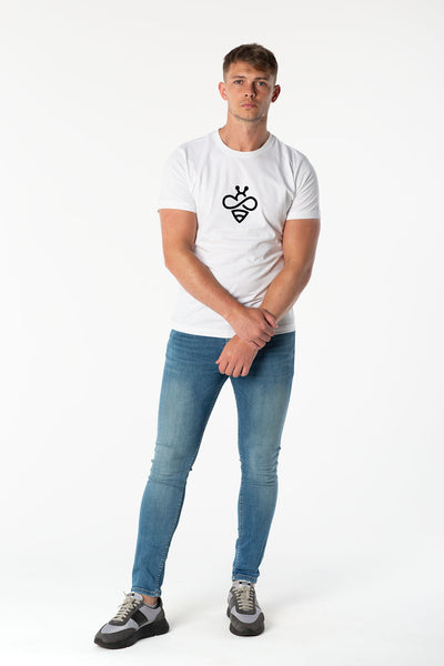 Sustainable Bee Tee - Signature White-T-shirts-PIRKANI